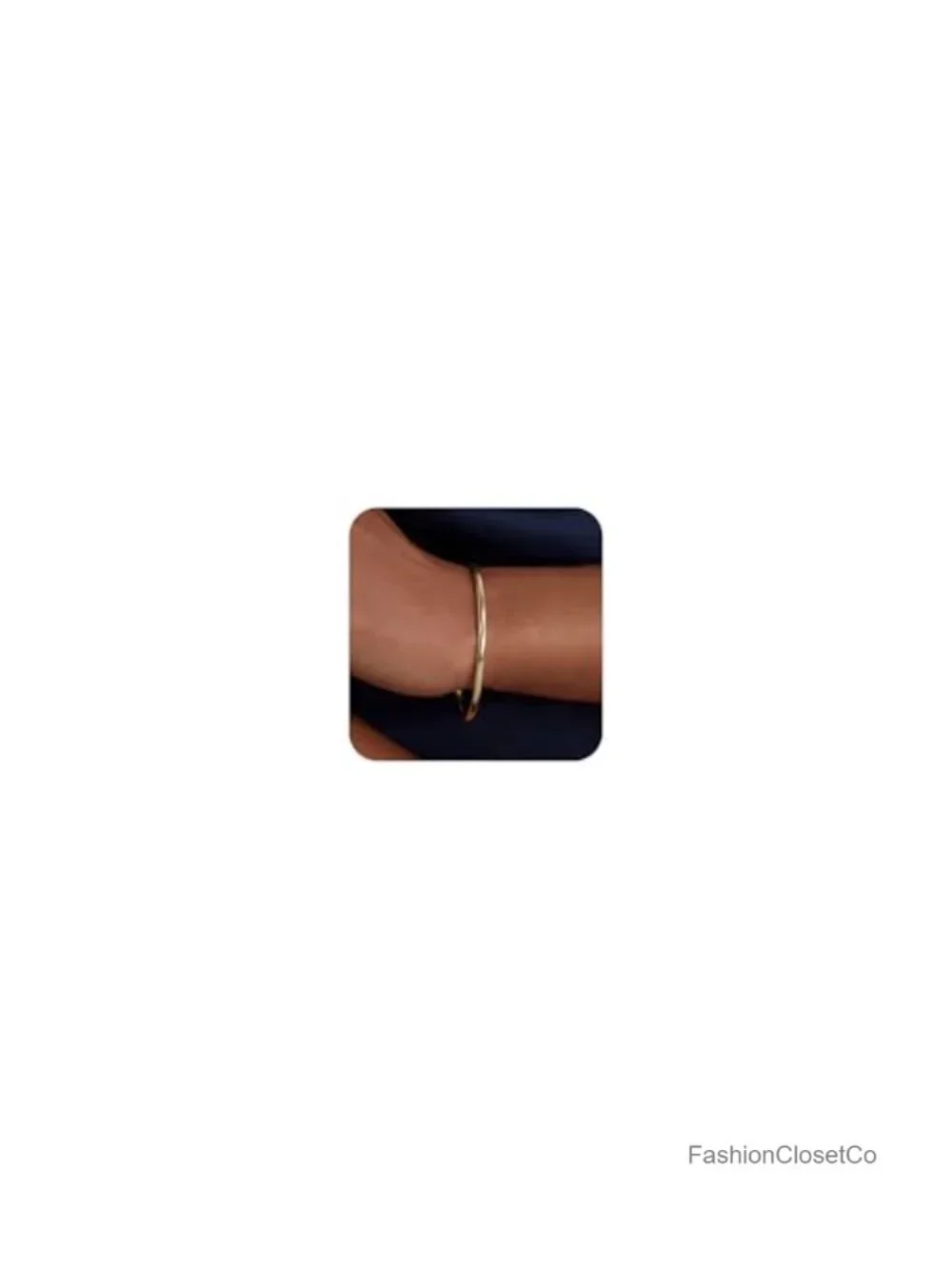 18K Gold/Silver Plated Stainless Steel Waterproof Bangle Bracelets for Small